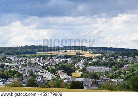 View Across Kaisersesch In The Eifel During Summer