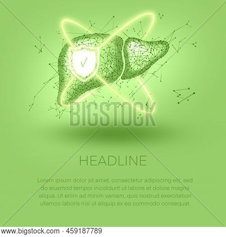 The Concept Of A Healthy Liver And Donation.3d Illustration Advertising Of Hepatoprotectors And Medi