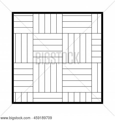 White Tiles Mosaic Pattern. Fishbone Parquet. Ceramic Or Stone Material, Bricks Or Wooden Flour In H