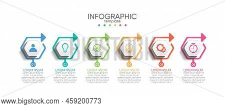 Process Infographic  Business Template For Abstract Background Colorful Design