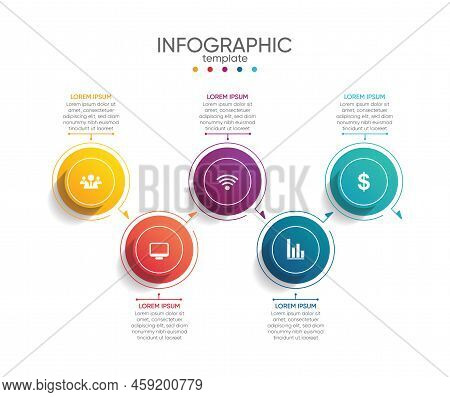 Step Infographic Business Banner Template Colorful  Gradient Design