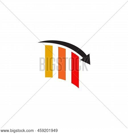 Down Trend Chart Icon Logo Design Vector Template