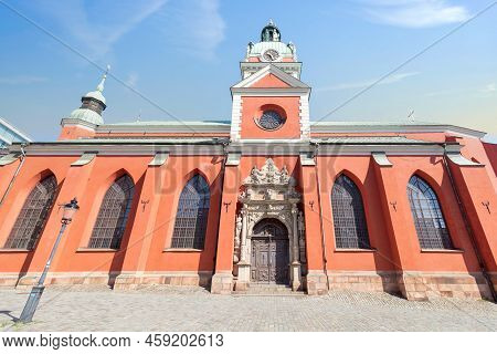 Facade Of Sankt Jacobs Kyrka, A Church In Norrmalm, Central Stockholm, Sweden