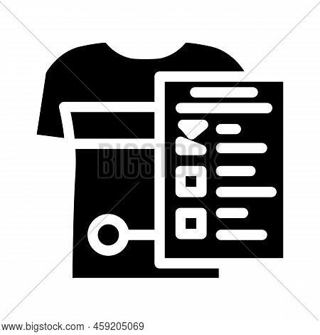 Fabric Check Sewing Glyph Icon Vector. Fabric Check Sewing Sign. Isolated Symbol Illustration