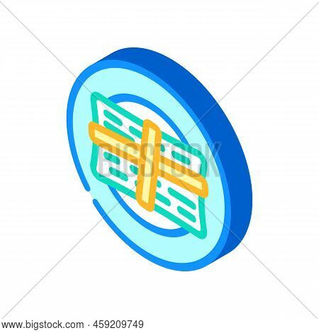 Nacatamal Banana Leaf Isometric Icon Vector. Nacatamal Banana Leaf Sign. Isolated Symbol Illustratio
