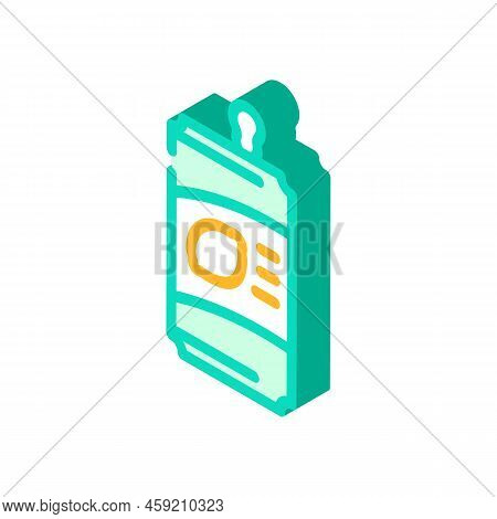 Lemon Flavored Soda Isometric Icon Vector. Lemon Flavored Soda Sign. Isolated Symbol Illustration