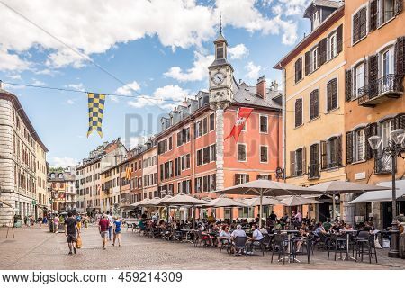 Chambery, France - June 25,2022 - In The Streets Of Chambery. Chambery Is The Prefecture Of The Savo