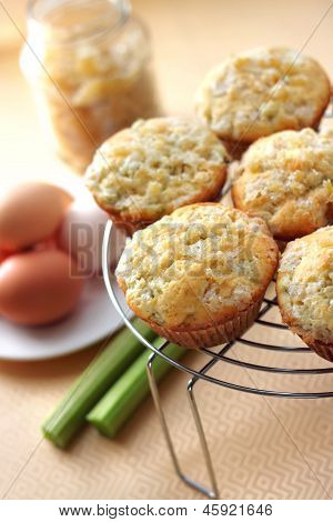 Ревеня и имбирь кексы