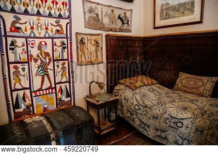 Slatinany, Czech Republic, 17 April 2022: Castle Chateau Representative Interior With Baroque Classi
