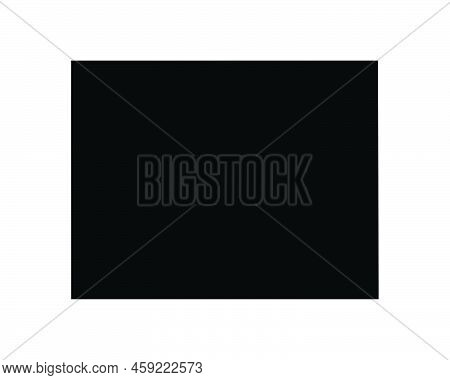 Wyoming Us Map. Wy Usa State Map. Black And White Wyomingite Wyomingian State Border Boundary Line O