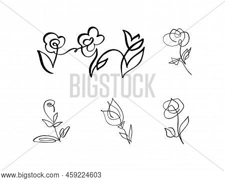Set Continuous Line Vector & Photo (Free Trial) | Bigstock
