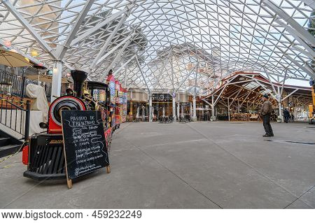 Canela, Rs, Brazil - May 19, 2022: Architectural Details Of The Indoors Of Campos De Canella Station