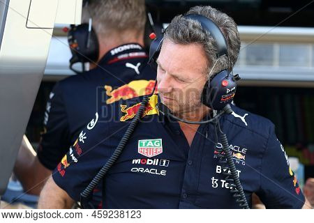 Christian Horner Of Red Bull Racing  During The F1 Grand Prix Of Hungary At Hungaroring On July 29-3