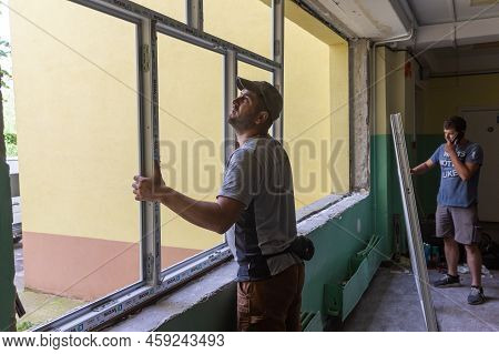 New Windows Installing In School 35 In Chernihiv, Ukraine
