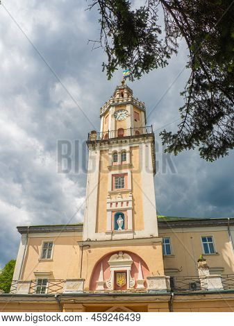 Town Hall Of Sambir On Market Square Was Built In 1638-1668 And Reconstructed In 1844. Tower Of The 