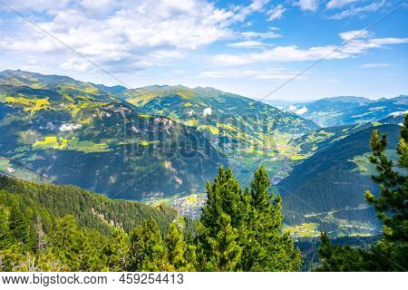 Zillertal Valley View From Ahorn, Austrian Alps, Austria