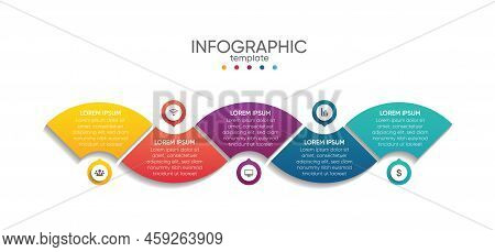 Infographic Business Banner Template Colorful  Gradient Design