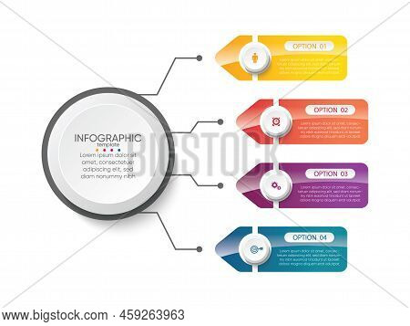 Infographic Business Banner Template Colorful  Gradient Design