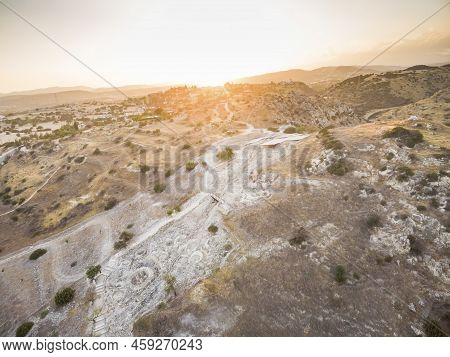 Aerial Choirokoitia, Larnaca, Cyprus