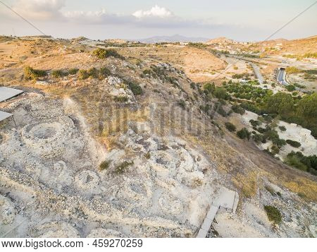 Aerial Choirokoitia, Larnaca, Cyprus