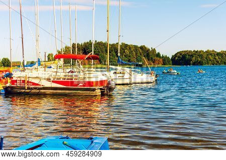 Yacht Club On A Sunset In A Nice Summer Day.people Are On Vacation And Enjoying Their Vacation.lithu