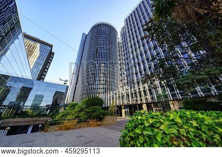 Financial District Of The City Of Madrid With High-rise Buildings, Headquarters Of Multiple Internat