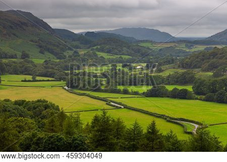 View Of The Hardknott Pass, Hill Pass Between Eskdale And The Duddon Valley In The Lake District Nat