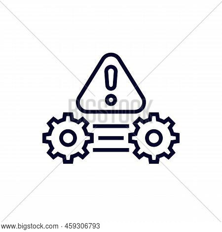 Error In Process Or Operations Line Icon