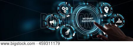 Internet Marketing Digital Online Advertising Automation. Business, Technology, Internet And Network