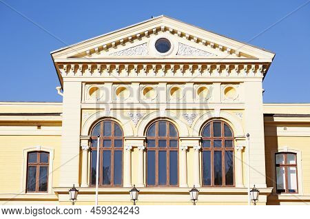 Vaasa, Finland - June 21, 2022: Large Beautiful Stone House In The Central Parts Of The City