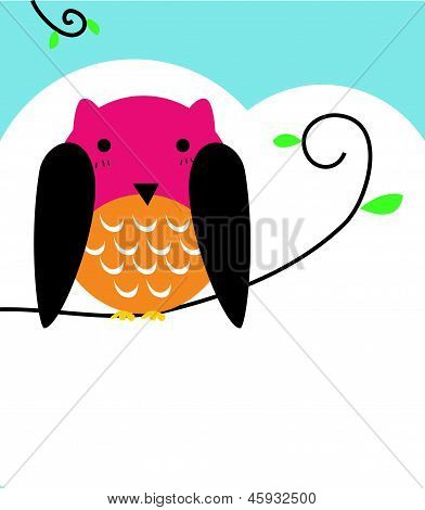 Illustration der klugen Eule Vogel