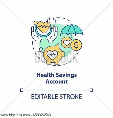 Health Savings Account Concept Icon. Medical Policy. Finance Management Abstract Idea Thin Line Illu