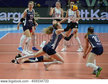 Istanbul, Turkey - March 27, 2022: Derin Ezgi Tasdemir In Action During Yesilyurt Vs Bolu Belediyesp