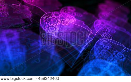 Artificial Intelligence Technology Ai Symbol Digital Concept 3D Illustration