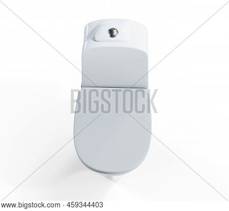 3d Rendering Of A Toilet Isolated In White Studio Background