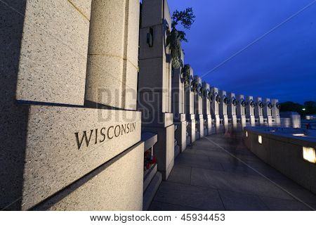 Washington DC - World War II Memorial à noite