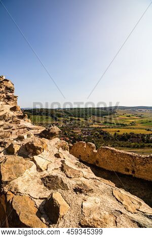 View From Rupea Fortress In Transylvania, Romania. Rupea Citadel (cetatea Rupea)