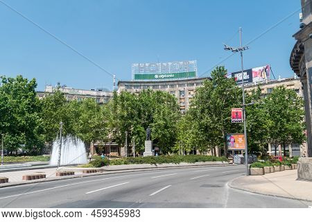 Belgrade, Serbia - June 7, 2022: Nikola Pasic Square.