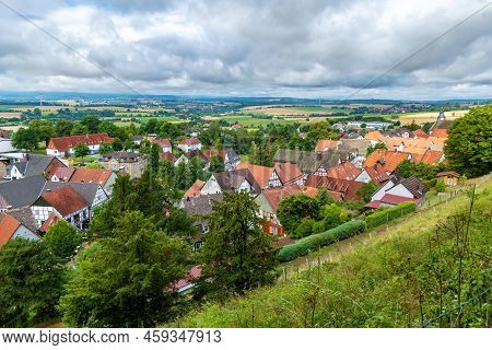 Beautiful View Near Town Of Schieder-schwalenberg In The State Of North Rhine-westphalia In Germany,