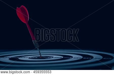 The Darts Are Embroidered On The Dartboard, The Concept Of A Successful Strategy.