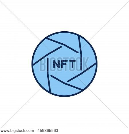 Nft Inside Shutter Vector Colored Icon - Non-fungible Token Symbol