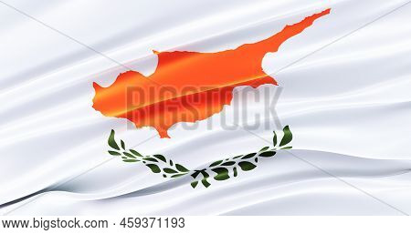 3d Render Of Waving Flag Cyprus. Cyprus Flag. Amazing Wavingcyprus Flag.