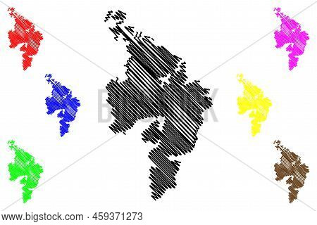 Vardo Island (republic Of Finland, Aland Islands) Map Vector Illustration, Scribble Sketch Vardö Map