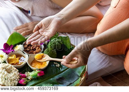 Natural Thai Massage In Spa Relaxed At Spa Resort Body Beauty Relaxation And Wellness And Body With