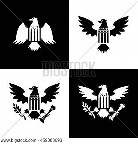 Eagle Seal Logo Vector Design Flat Modern Isolated Illustration