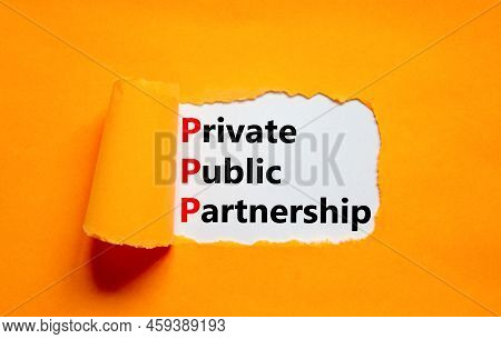 Ppp Private Public Partnership Symbol. Concept Words Ppp Private Public Partnership On White Paper O