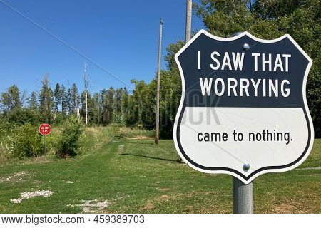 I Saw Worrying Came To Nothing  On The Grounds Of Franconia Sculpture Park