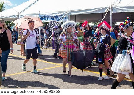 Wausau, Wisconsin, Usa, July, 30, 2022: 5th Annual Hmong Wausau Festival, Hmong Dance Competition, H