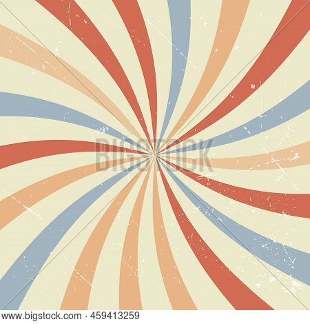Background. Abstract Colorful Retro Style And Textured Wavy Shapes Design. Vector Illustration