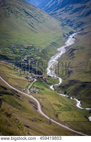 North Ossetia, Russia The Village Of Kamunta Is Located In The Digorsky Songutidon Gorge, The Highes